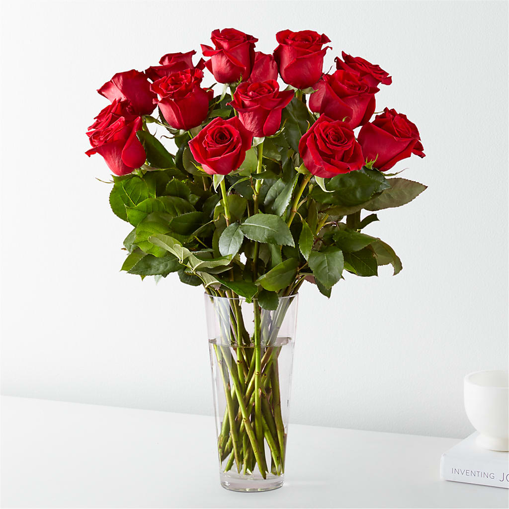 Long Stem Red Rose Bouquet – CHET & LEONA'S FLORAL SHOP, Milwaukee WI