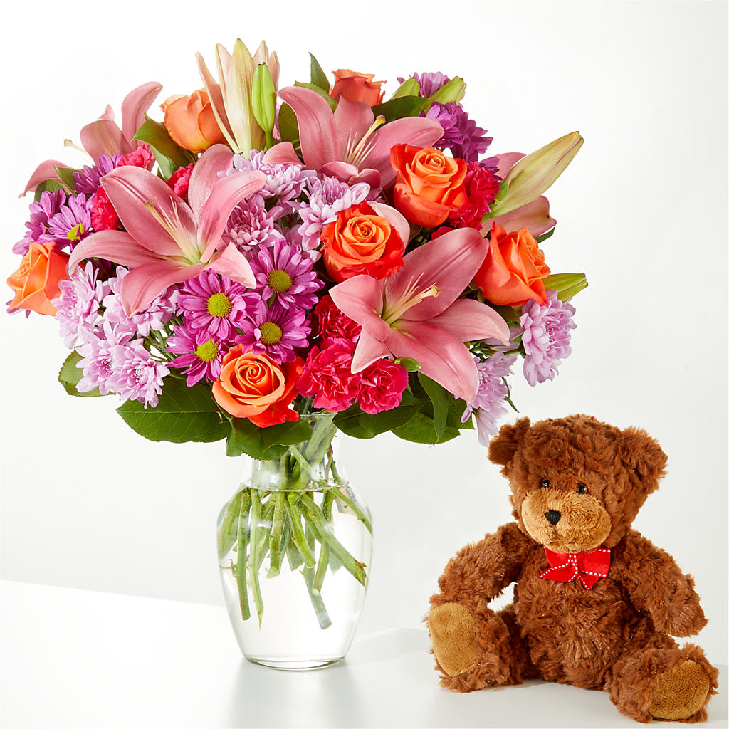 One and Only Bouquet and Bear Bundle – CHET & LEONA'S FLORAL SHOP, Milwaukee WI
