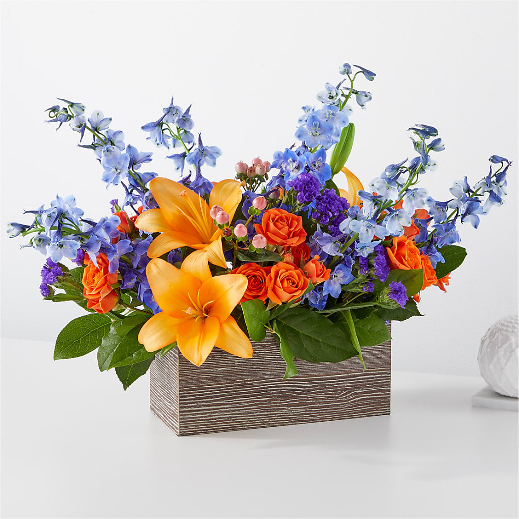 Radiant Citrus Box Bouquet – CHET & LEONA'S FLORAL SHOP, Milwaukee WI