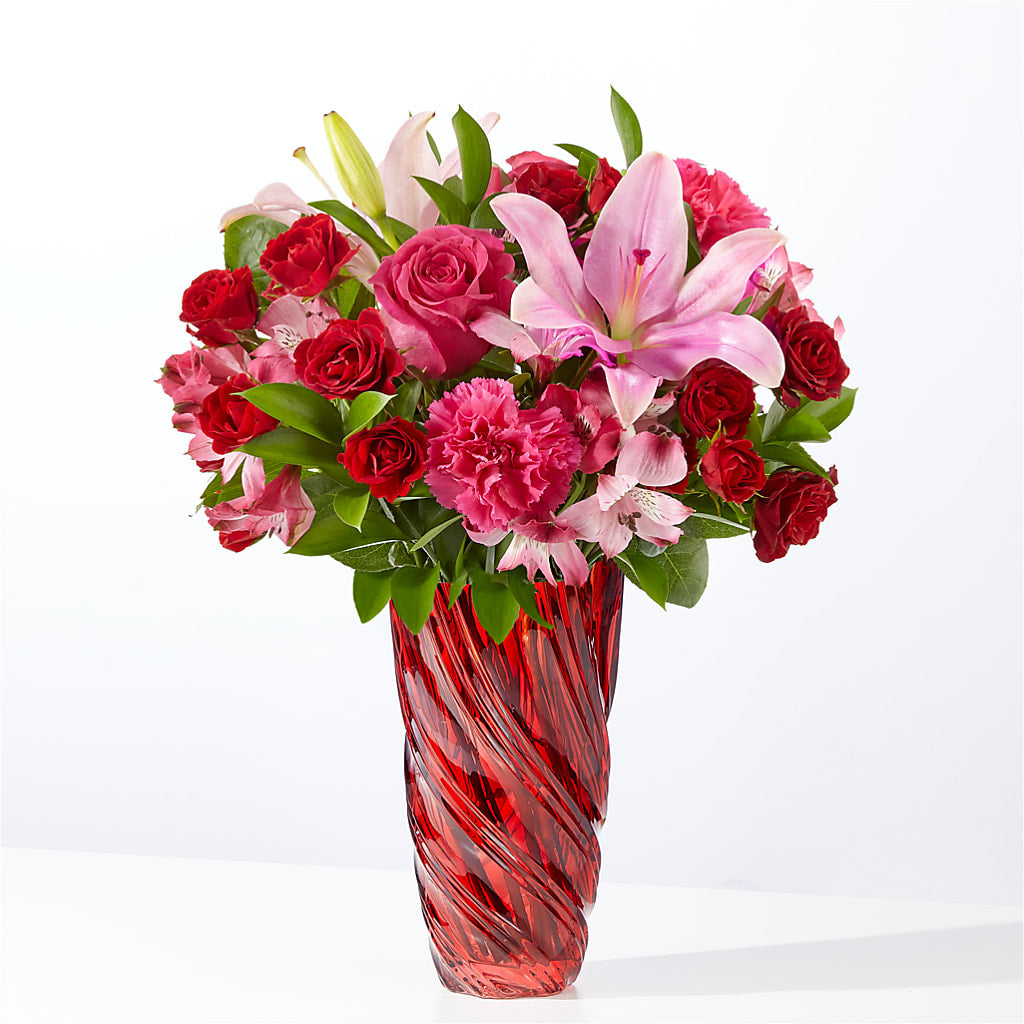 In Love Bouquet with Luxe Swirl Vase – CHET & LEONA'S FLORAL SHOP, Milwaukee WI