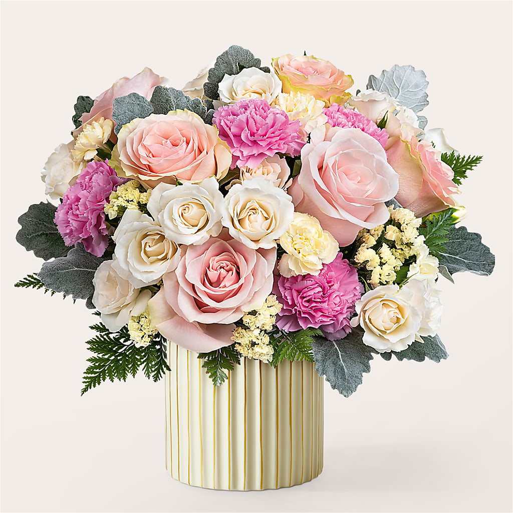 Blissful Moments Bouquet with Ivory Vase – CHET & LEONA'S FLORAL SHOP, Milwaukee WI