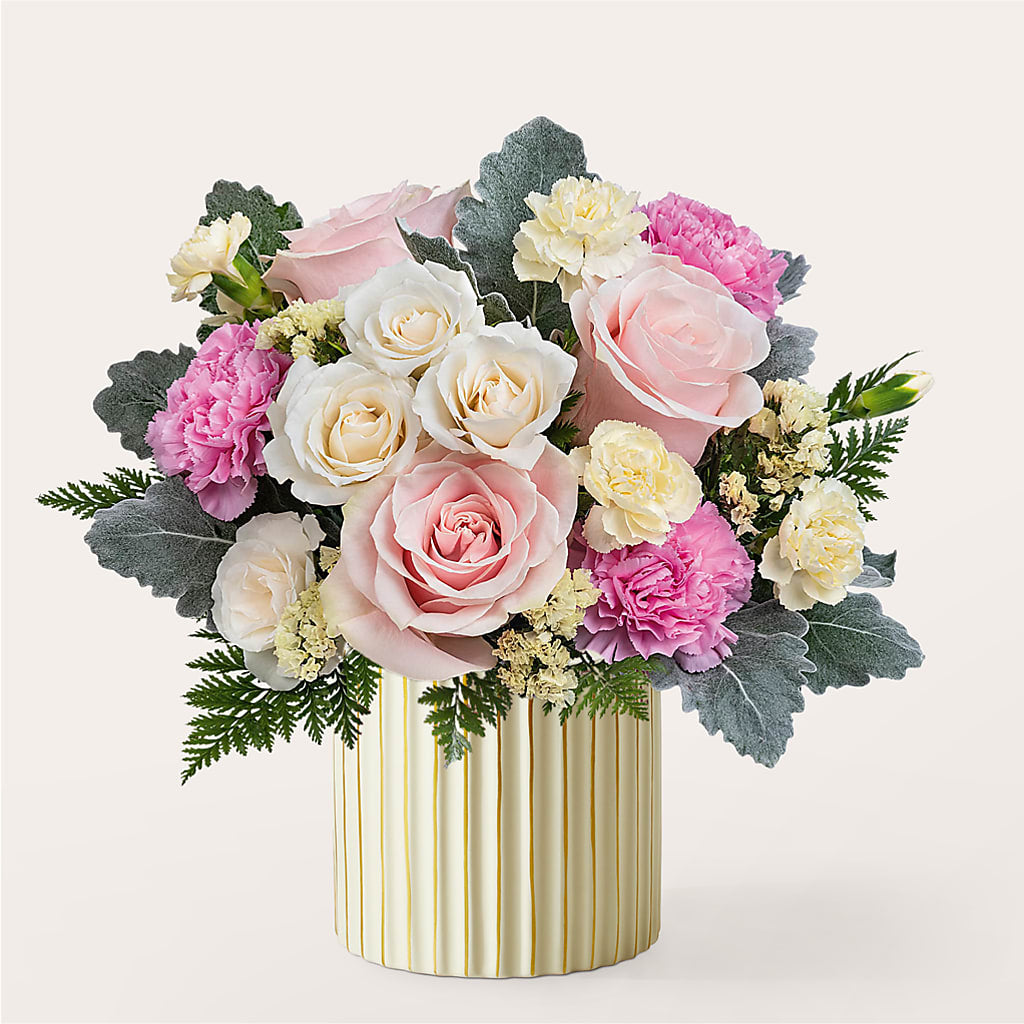 Blissful Moments Bouquet with Ivory Vase – CHET & LEONA'S FLORAL SHOP, Milwaukee WI