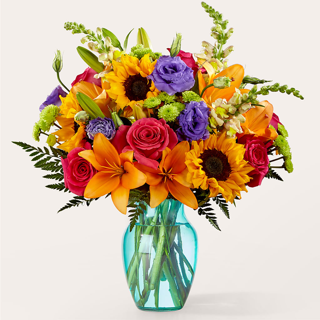 Double Rainbow Bouquet – CHET & LEONA'S FLORAL SHOP, Milwaukee WI