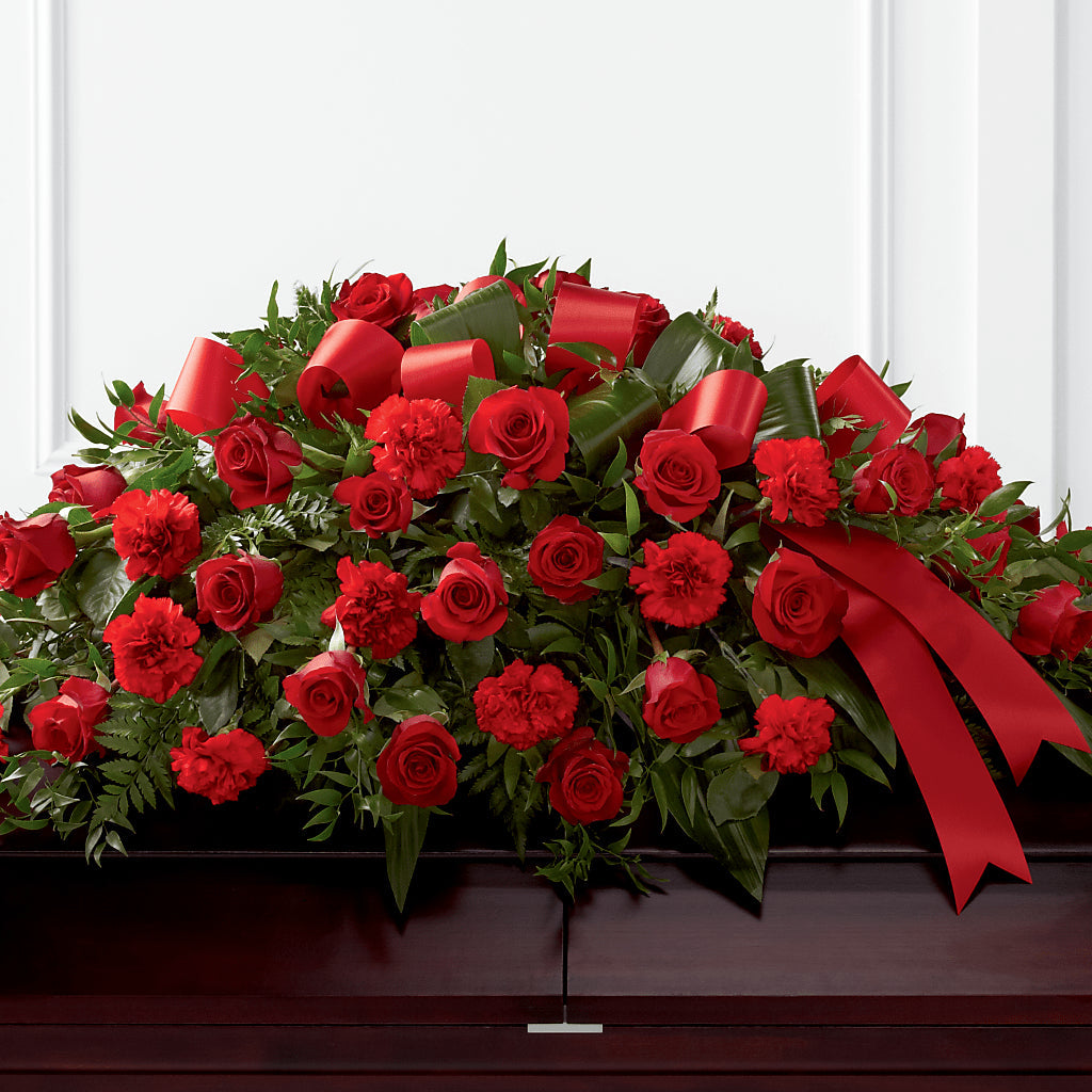 Tribute of Life Casket Spray – CHET & LEONA'S FLORAL SHOP, Milwaukee WI