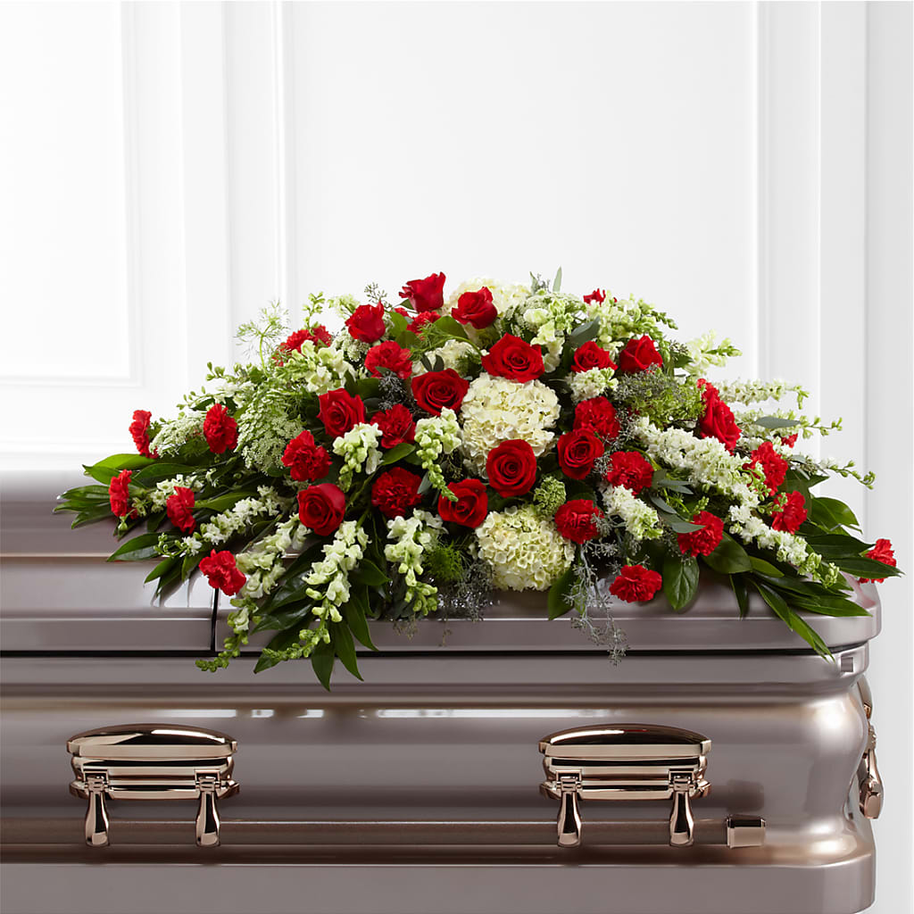 Sincerity Casket Spray – CHET & LEONA'S FLORAL SHOP, Milwaukee WI