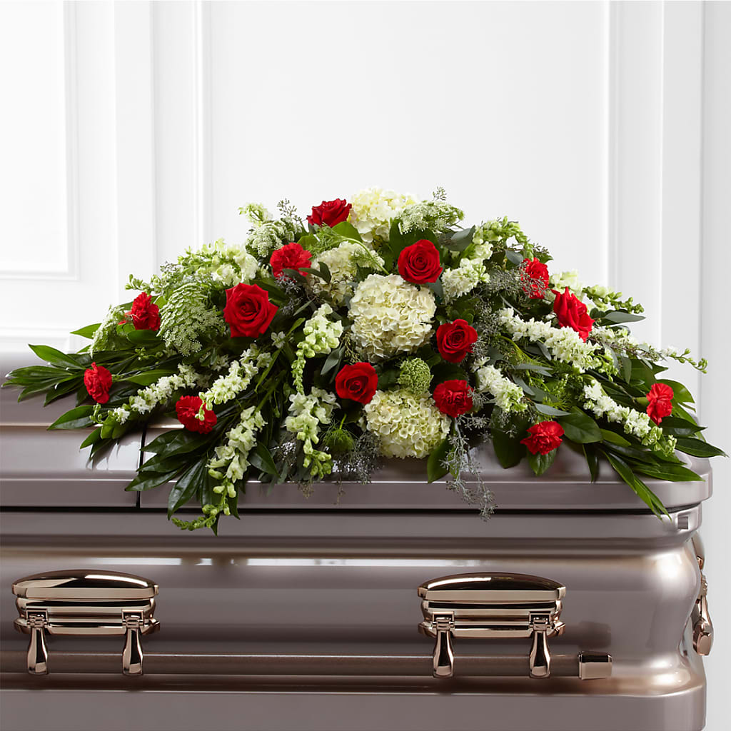 Sincerity Casket Spray – CHET & LEONA'S FLORAL SHOP, Milwaukee WI
