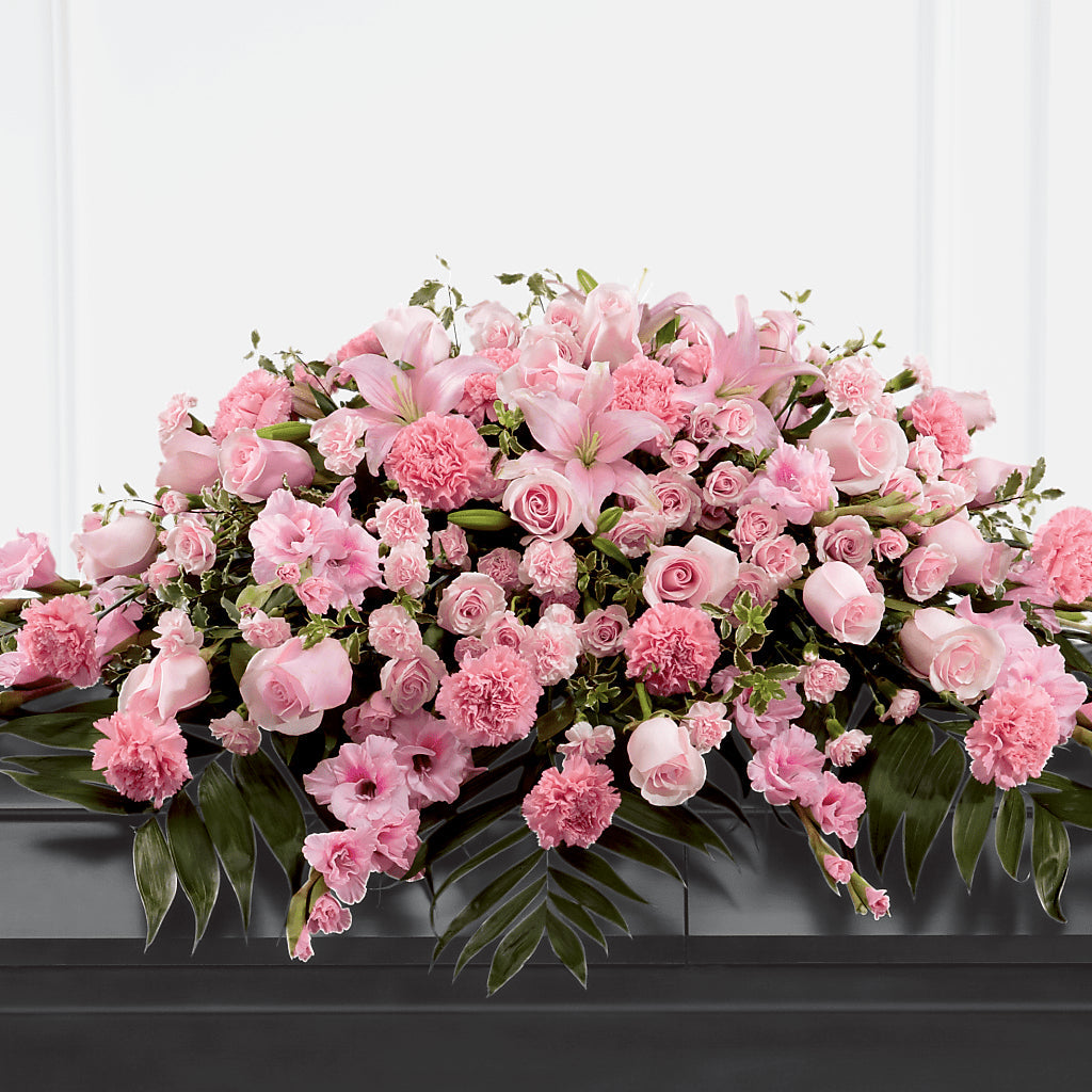 Garden of Comfort Casket Spray (Standard) – CHET & LEONA'S FLORAL SHOP, Milwaukee WI