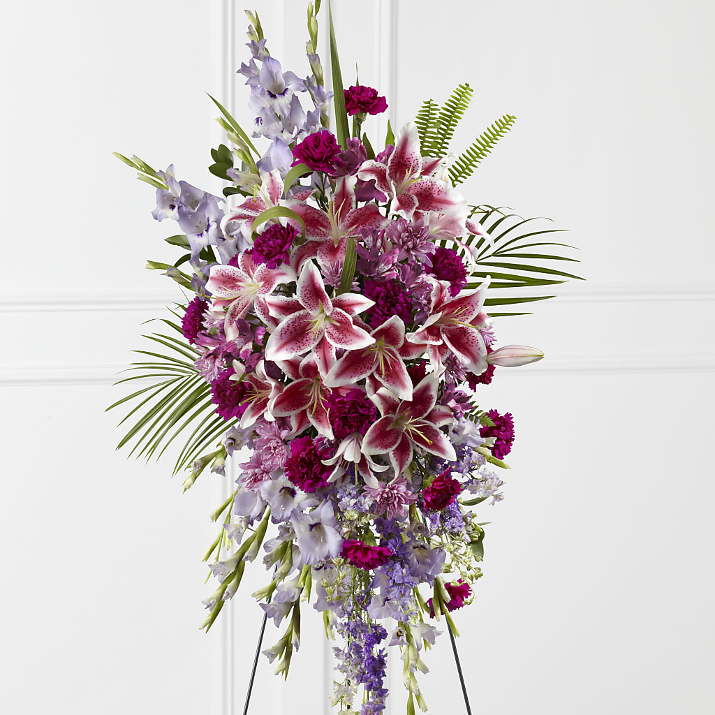 Tender Touch Standing Spray – CHET & LEONA'S FLORAL SHOP, Milwaukee WI