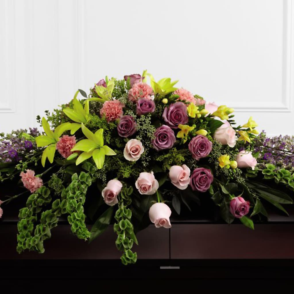 Forever Beloved Casket Spray – CHET & LEONA'S FLORAL SHOP, Milwaukee WI
