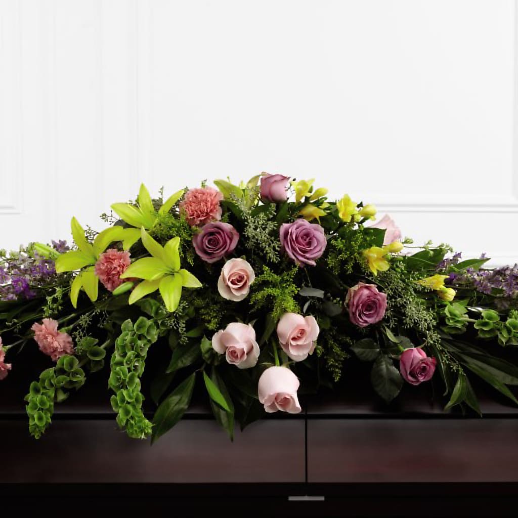 Forever Beloved Casket Spray – CHET & LEONA'S FLORAL SHOP, Milwaukee WI