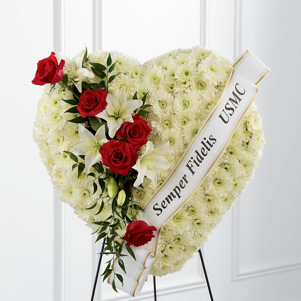 Heartfelt Hero Standing Heart – CHET & LEONA'S FLORAL SHOP, Milwaukee WI