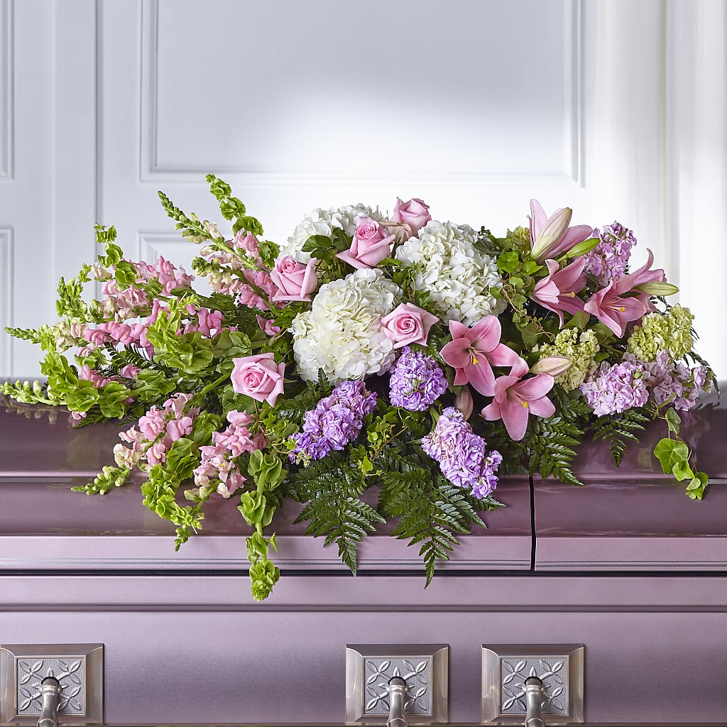 Life's Gratitude Casket Spray – CHET & LEONA'S FLORAL SHOP, Milwaukee WI