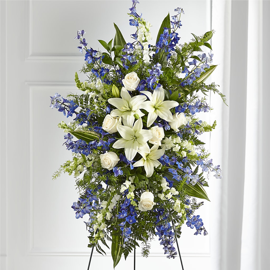 Faithful Friend Standing Spray – CHET & LEONA'S FLORAL SHOP, Milwaukee WI