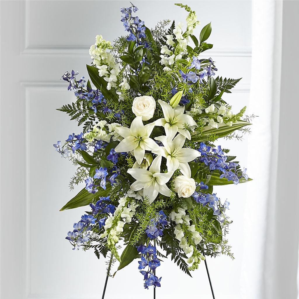 Faithful Friend Standing Spray – CHET & LEONA'S FLORAL SHOP, Milwaukee WI