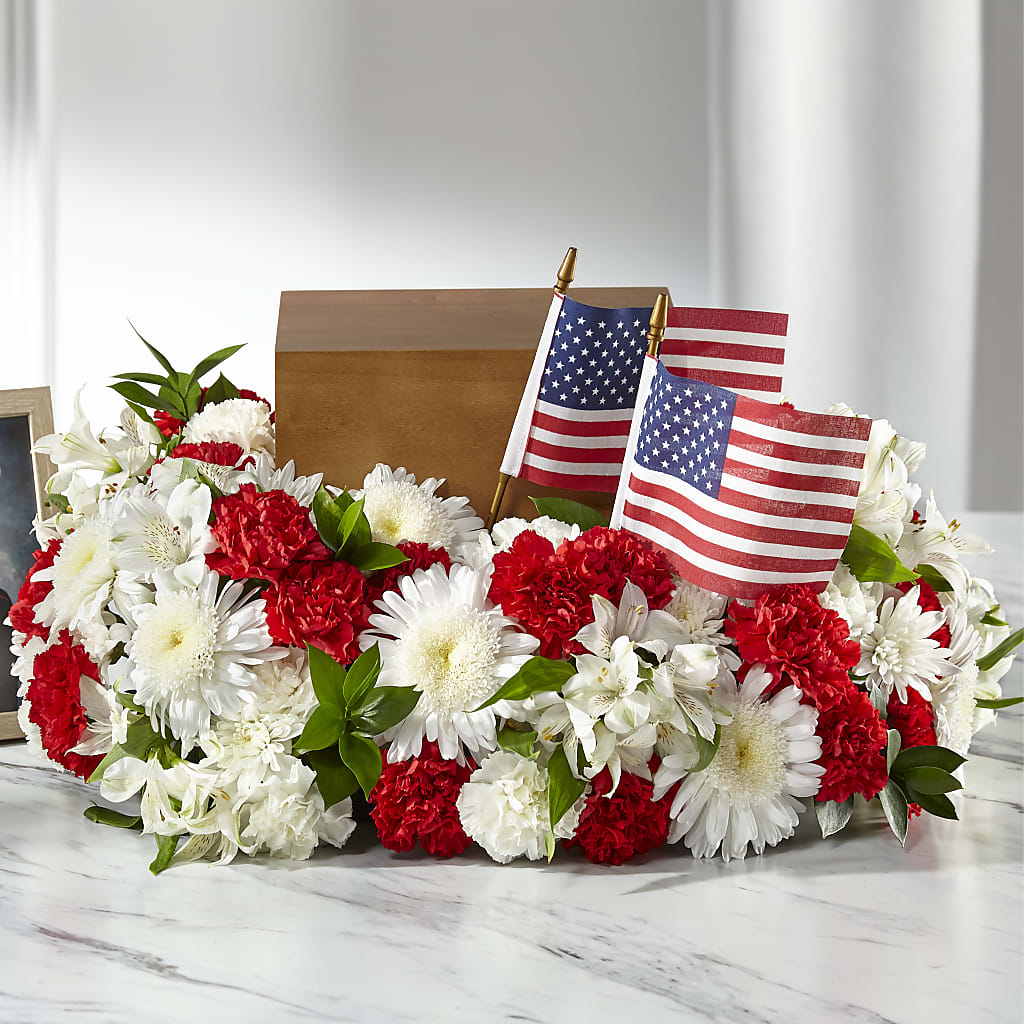 Spirit of Patriotism Cremation Adornment – CHET & LEONA'S FLORAL SHOP, Milwaukee WI