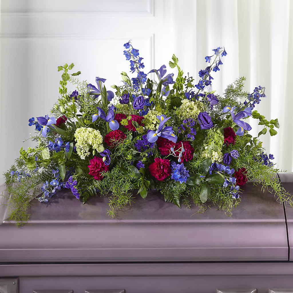 Always Treasured Casket Spray – CHET & LEONA'S FLORAL SHOP, Milwaukee WI