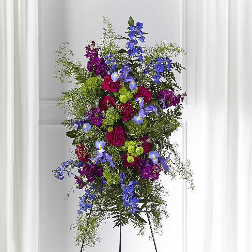 Heavenly Skies Standing Spray – CHET & LEONA'S FLORAL SHOP, Milwaukee WI