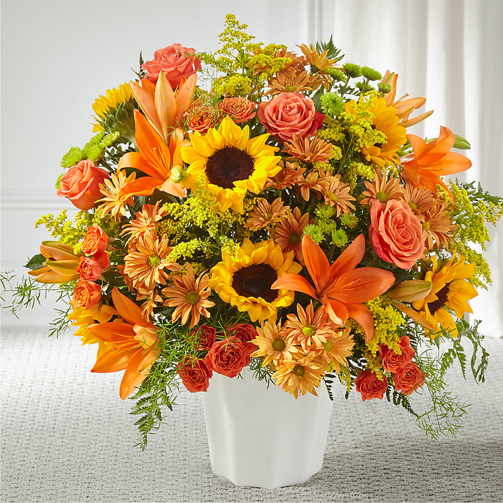 Harvest Thoughts Floor Basket – CHET & LEONA'S FLORAL SHOP, Milwaukee WI