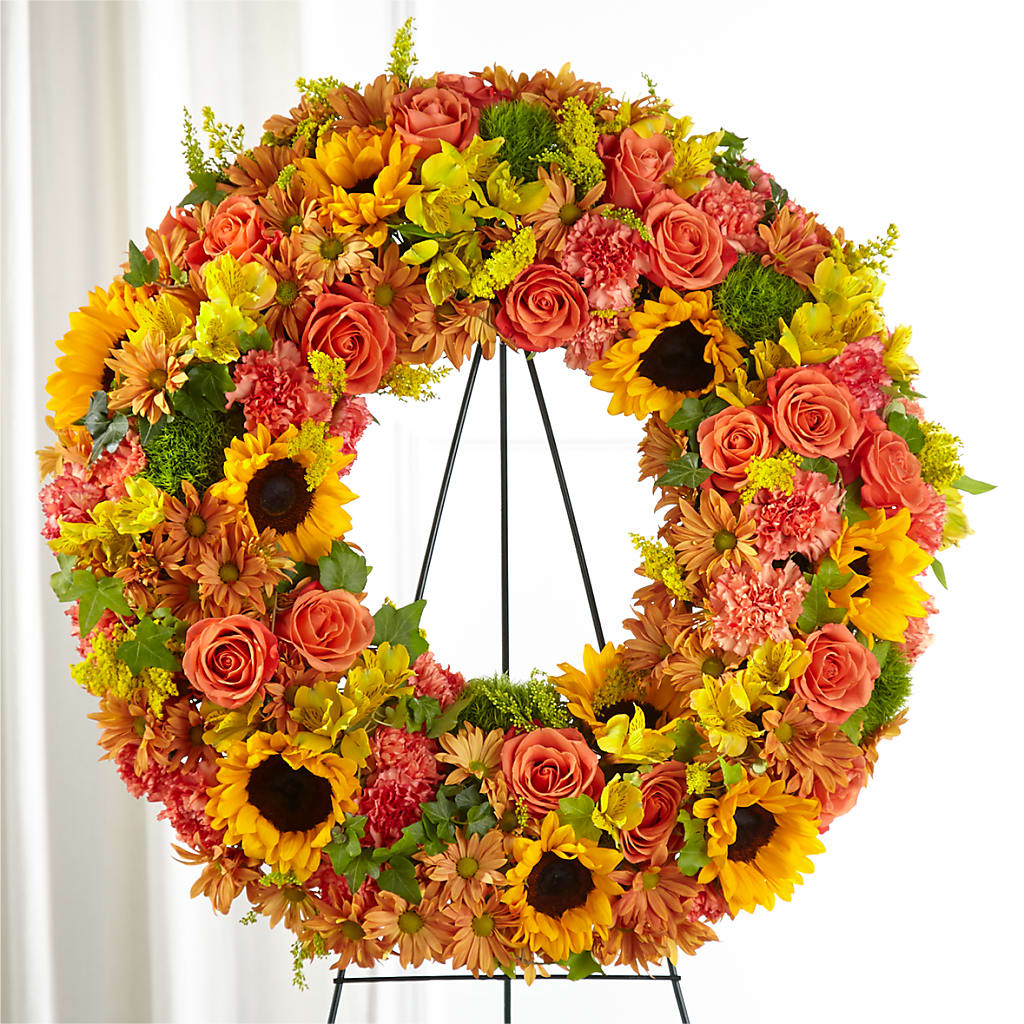Autumnal Memories Wreath (Standard) – CHET & LEONA'S FLORAL SHOP, Milwaukee WI