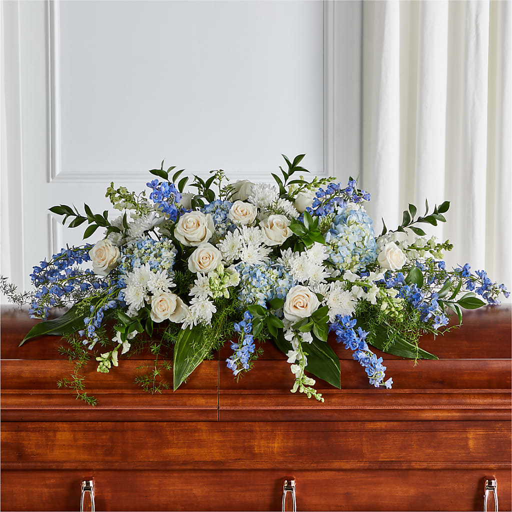 Timeless Essence Casket Spray – CHET & LEONA'S FLORAL SHOP, Milwaukee WI