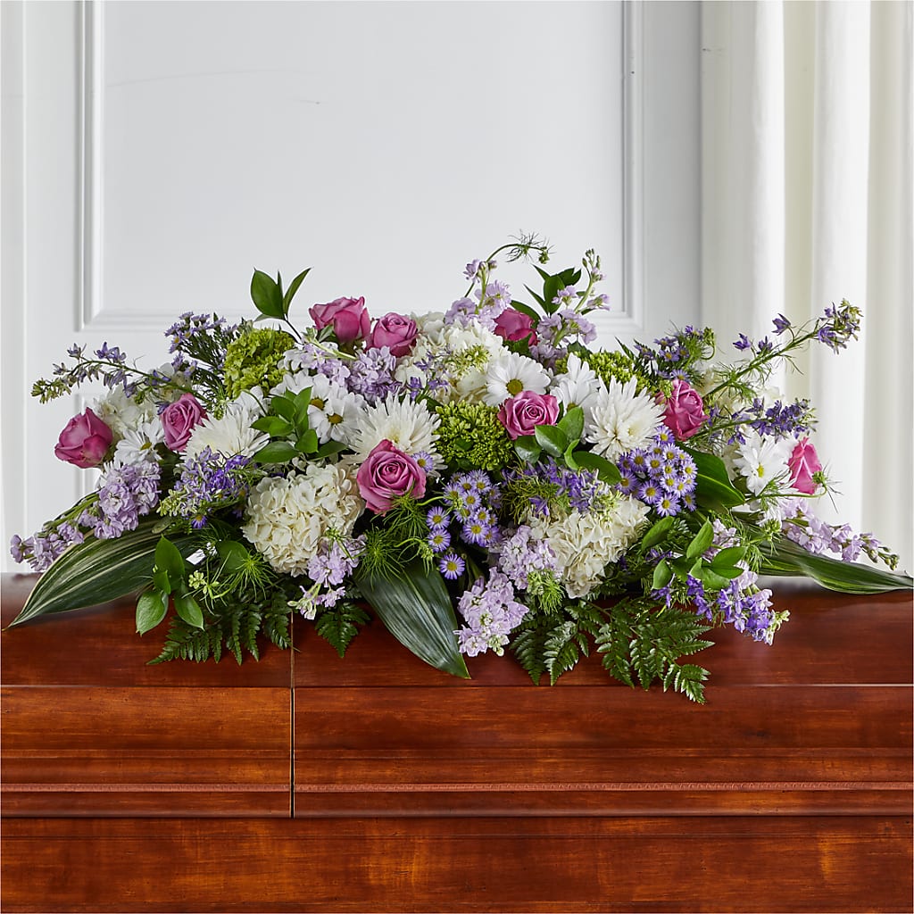 Meadows of Serenity Casket Spray – CHET & LEONA'S FLORAL SHOP, Milwaukee WI