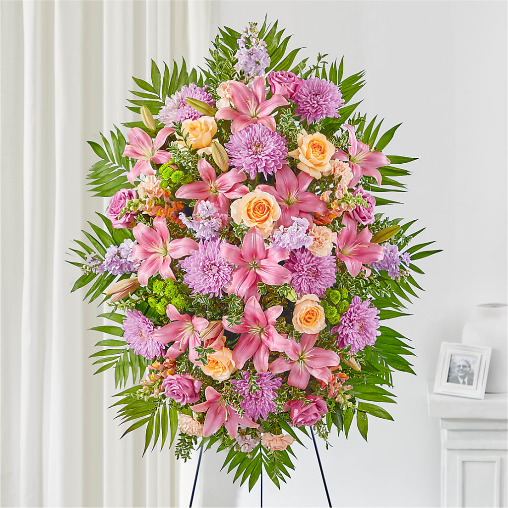 Love & Light Standing Spray – CHET & LEONA'S FLORAL SHOP, Milwaukee WI