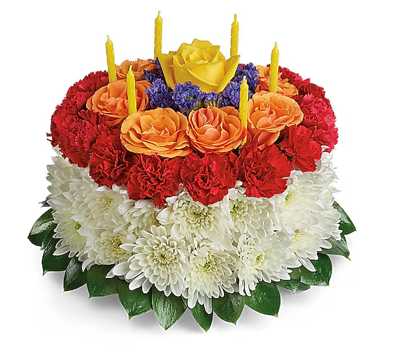 Your Wish Is Granted Birthday Cake Bouquet – CHET & LEONA'S FLORAL SHOP, Milwaukee WI