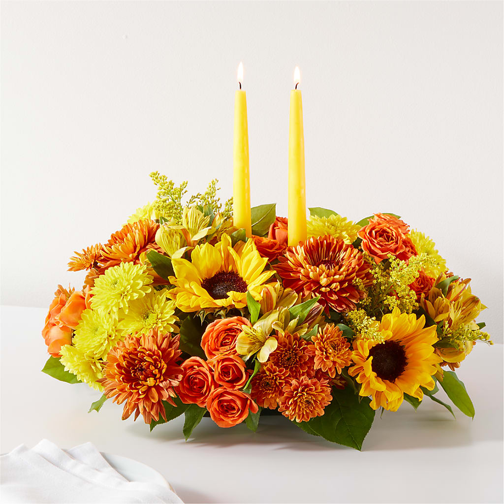 Autumn Harmony Centerpiece – CHET & LEONA'S FLORAL SHOP, Milwaukee WI