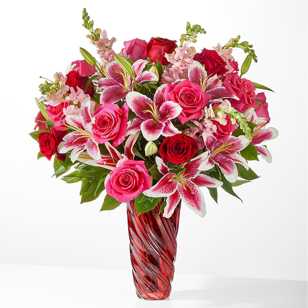 Always You Bouquet with Luxe Swirl Vase – CHET & LEONA'S FLORAL SHOP, Milwaukee WI