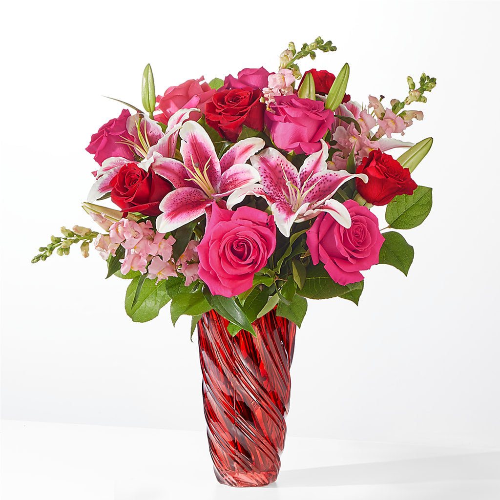 Always You Bouquet with Luxe Swirl Vase – CHET & LEONA'S FLORAL SHOP, Milwaukee WI