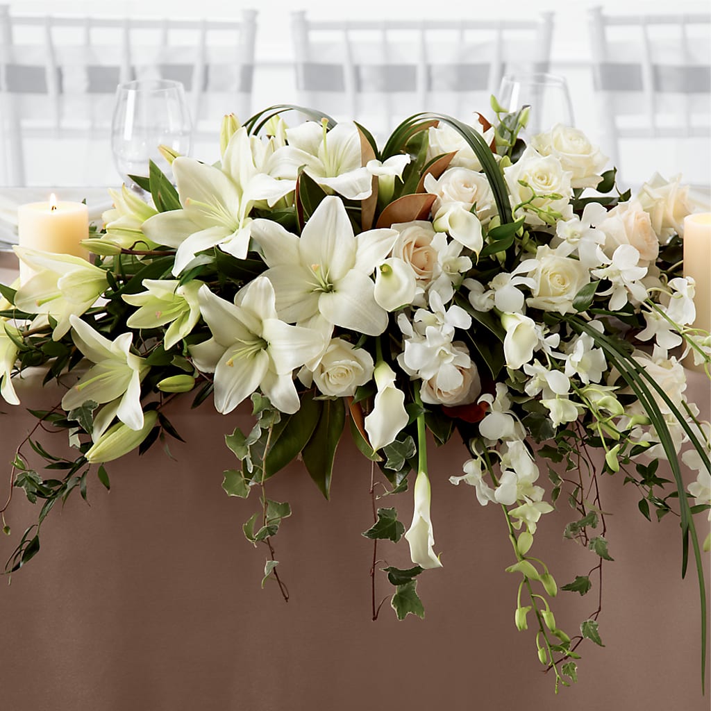 White Linen Arrangement – CHET & LEONA'S FLORAL SHOP, Milwaukee WI
