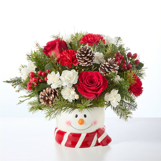 Jolly Snowman Bouquet – CHET & LEONA'S FLORAL SHOP, Milwaukee WI