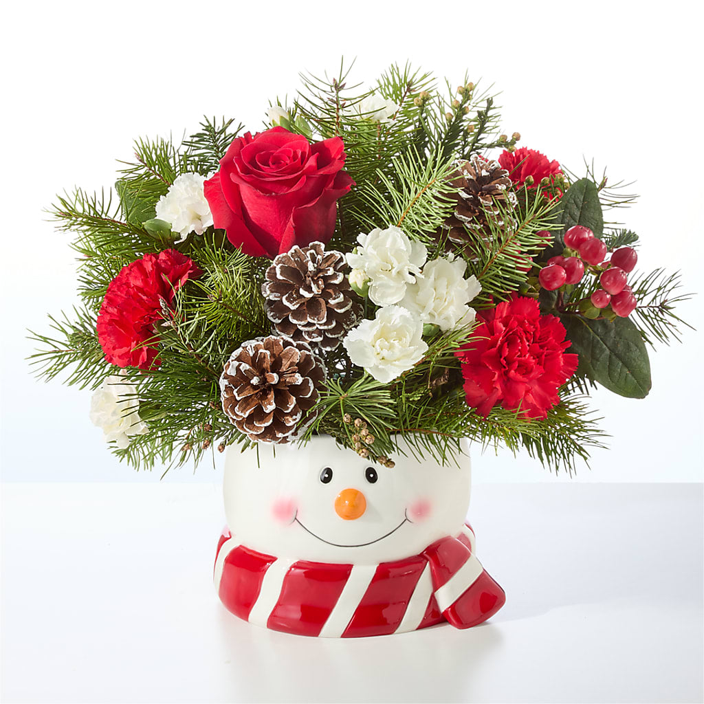 Jolly Snowman Bouquet – CHET & LEONA'S FLORAL SHOP, Milwaukee WI