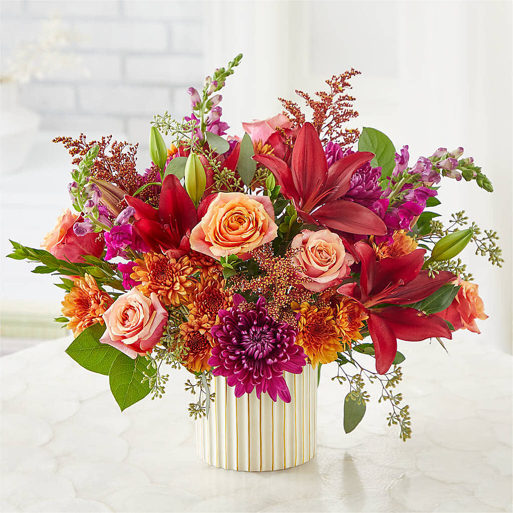 Burgundy Landscape Bouquet – CHET & LEONA'S FLORAL SHOP, Milwaukee WI
