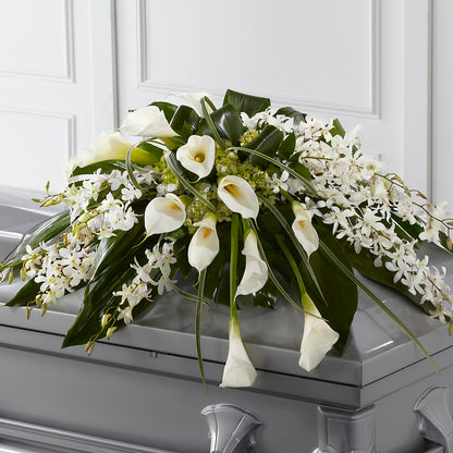 Angel Wings Casket Spray – CHET & LEONA'S FLORAL SHOP, Milwaukee WI