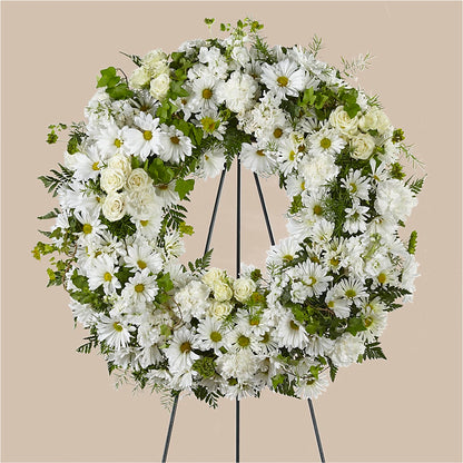 Faithful Wishes Wreath – CHET & LEONA'S FLORAL SHOP, Milwaukee WI