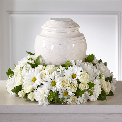 Ivory Gardens Cremation Adornment – CHET & LEONA'S FLORAL SHOP, Milwaukee WI
