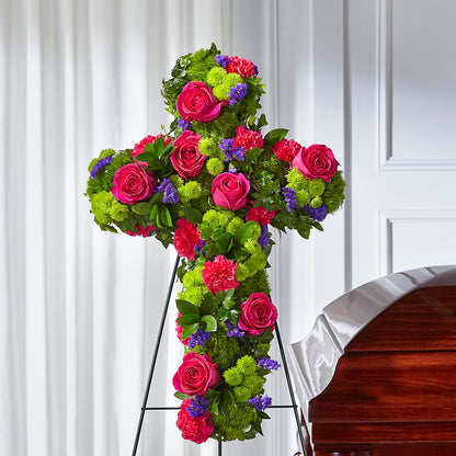 Tribute Rose Floral Cross – CHET & LEONA'S FLORAL SHOP, Milwaukee WI