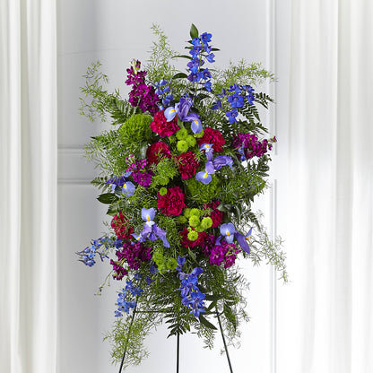 Heavenly Skies Standing Spray – CHET & LEONA'S FLORAL SHOP, Milwaukee WI