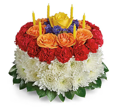 Your Wish Is Granted Birthday Cake Bouquet – CHET & LEONA'S FLORAL SHOP, Milwaukee WI