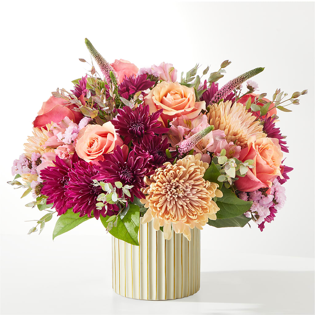 Berry Cobbler Bouquet with Ivory Vase – CHET & LEONA'S FLORAL SHOP, Milwaukee WI