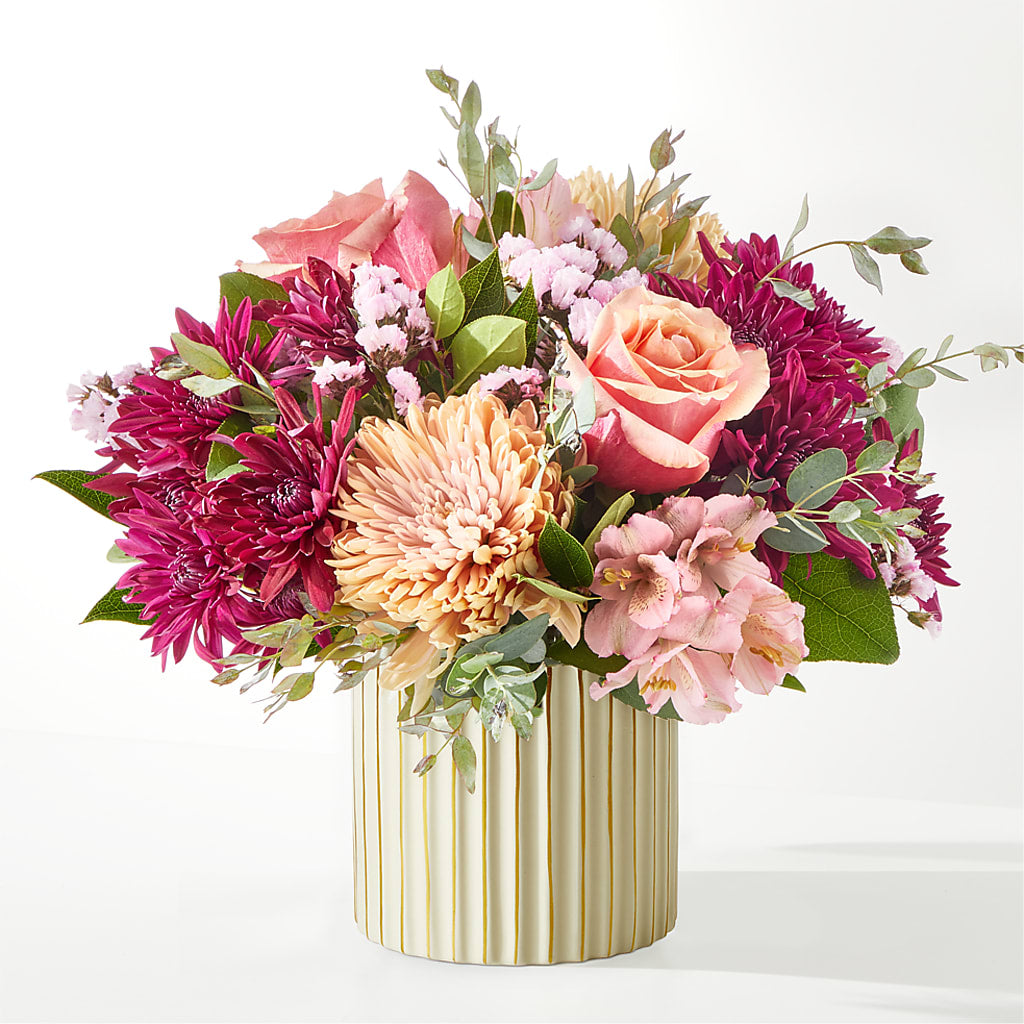 Berry Cobbler Bouquet with Ivory Vase – CHET & LEONA'S FLORAL SHOP, Milwaukee WI