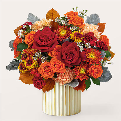 Merlot Bouquet with Ivory Vase – CHET & LEONA'S FLORAL SHOP, Milwaukee WI