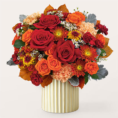 Merlot Bouquet with Ivory Vase – CHET & LEONA'S FLORAL SHOP, Milwaukee WI